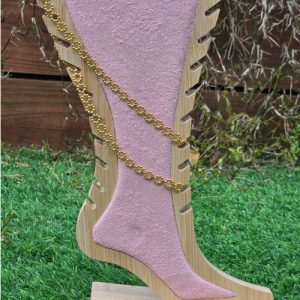 Gold-Coloured Chain Anklet.