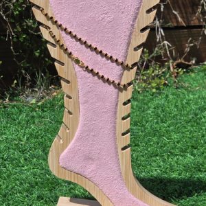 Women Set of 2 Gold-Plated Anklets